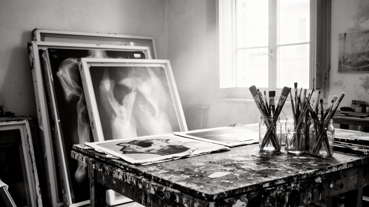 Lo studio dell'artista in Veneto