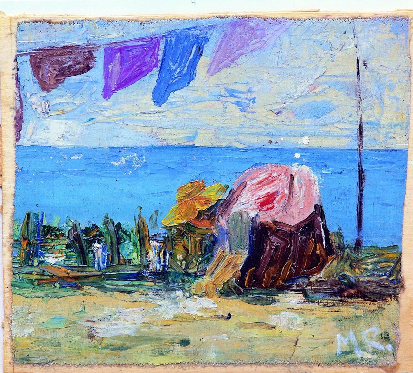 «Lavandaia», olio, 1954